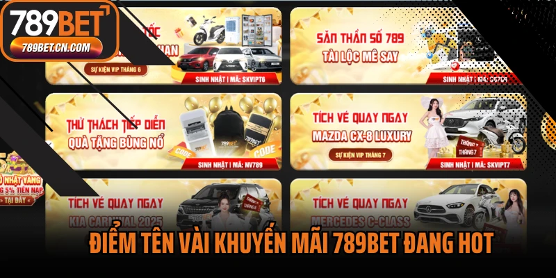 Điểm tên vài khuyến mãi 789BET đang hot