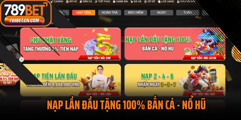 Nạp Lần Đầu Tặng 100% Bắn Cá - Nổ Hũ Để Khởi Đầu Cực Lời 